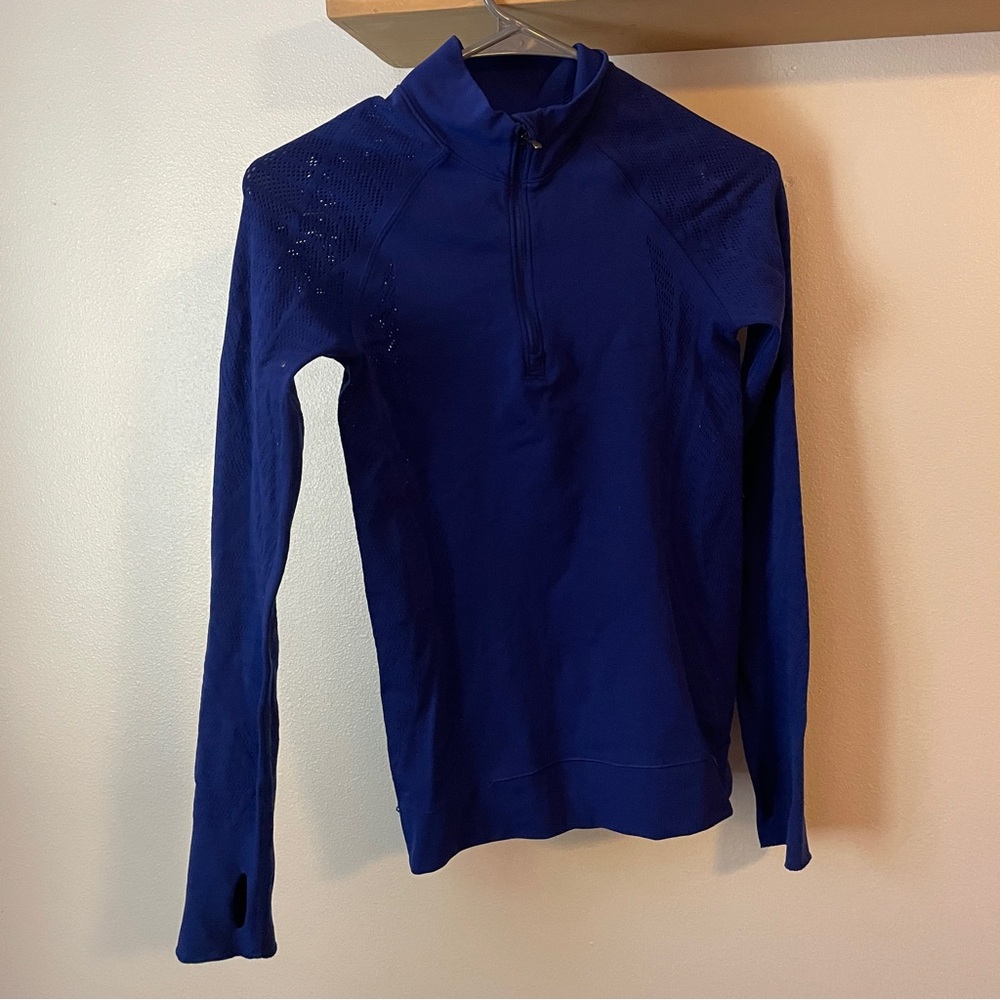 Blue Quarter-Zip Pullover